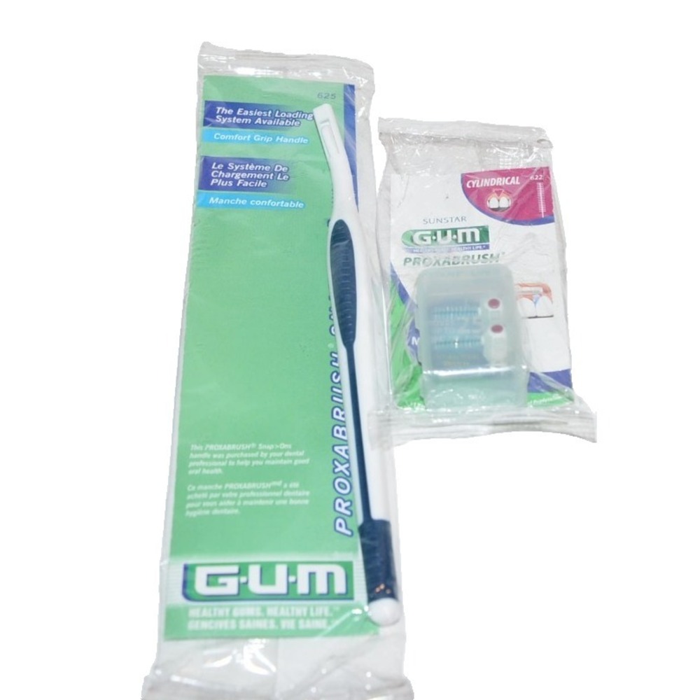 Gum Proxabrush‎ Snap-Ons Handle 625 & Tip #622 New Old Stock